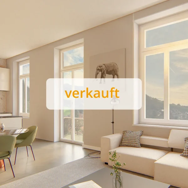 Wohnung 15 ist verkauft. Bild von Wohnung 15 mit einem Verkaufsschild.